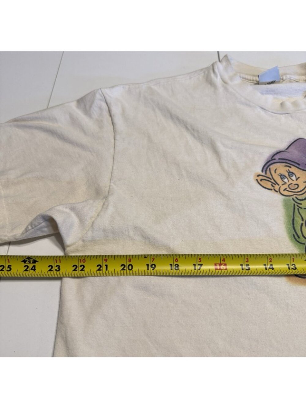 VTG 90s Disney Store Dopey Single Stitch T Shirt Mens Large L Snow White Graphic - Picture 13 of 14